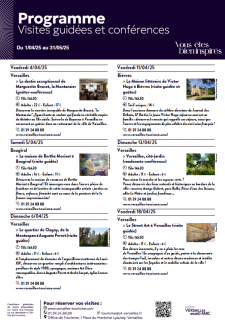 Visites conférences de Avril et Mai