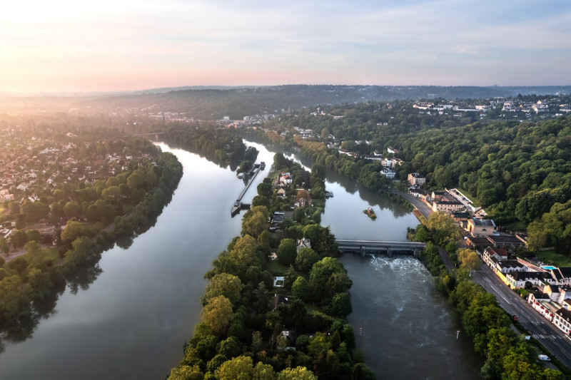 Seine river from above - © Laure DENIS Bassin coteau de Seine