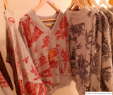 Pull toile de Jouy