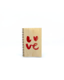 Love wooden notebook, gift, Valentine's day
