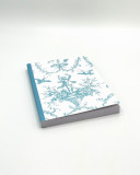 Carnet Toile de Jouy - A6 Turquoise souvenir boutique