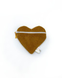 Clair'ette Astuces - Pochette Coeur moutarde, Fait main, versailles