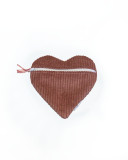 Clair'ette Astuces- Corduroy Heart Pouch, handmade, versailles 