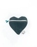 Clair'ette Astuces- Corduroy Heart Pouch, handmade, versailles 