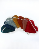 Clair'ette Astuces- Corduroy Heart Pouch, handmade, versailles 