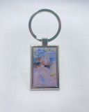 Porte-clé métal - Fillette au panier