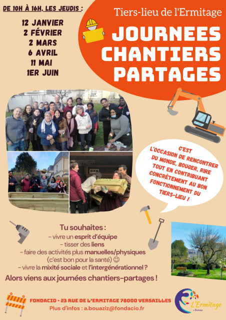 Tiers-lieu de l'Ermitage - journées chantiers partages