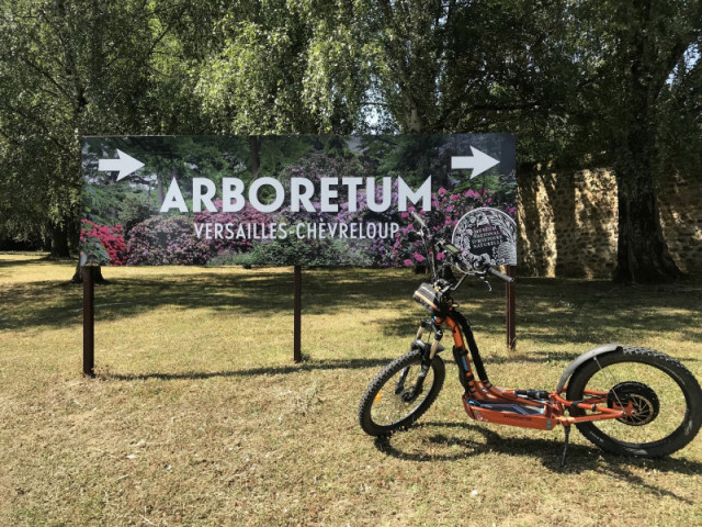 Balade en trottinette électrique à l'Arboretum de Chèvreloup