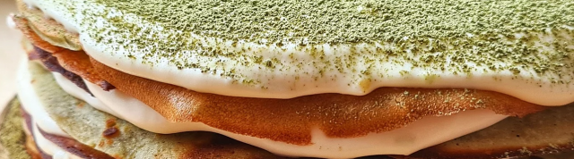 Gâteau crêpes matcha