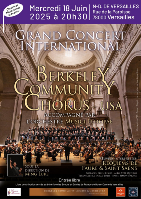 Eglise Notre Dame - Concert by the Berkeley Community Chorus -California_Versailles