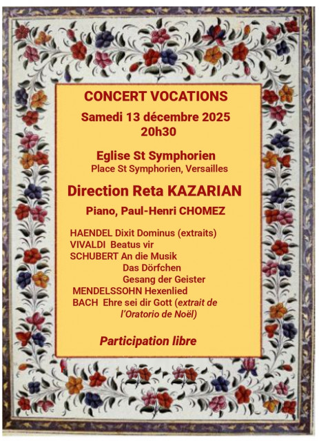 Eglise Saint-Symphorien Versailles - Concert du chœur et ensemble Vocation_Versailles