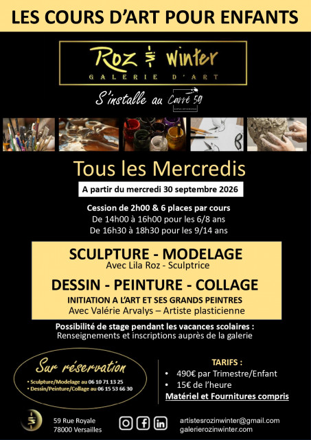Cours d'art pour enfant - Galerie Roz in Winter_Versailles