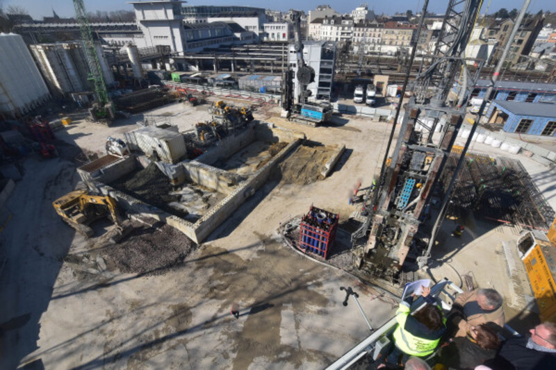 Versailles Chantiers du Grand Paris Express - Observations commentées du chantier de la gare_Versailles - © Dietmar Feichtinger Architects Versailles Chantiers du Grand Paris Express - Observations commentées du chantier de la gare_Versailles