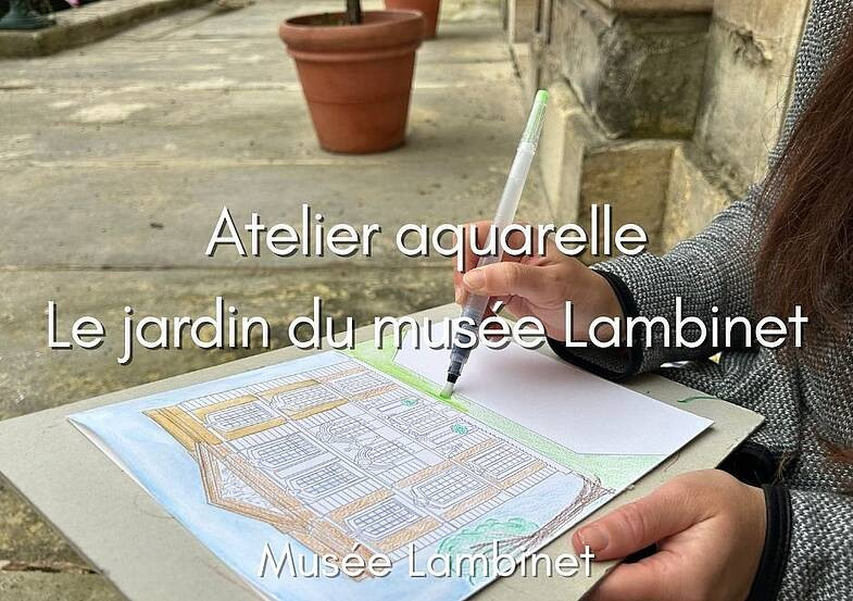Musée Lambinet - Le jardin du musée Lambinet au crayon aquarellable_Versailles - © Musée Lambinet Musée Lambinet - Le jardin du musée Lambinet au crayon aquarellable_Versailles