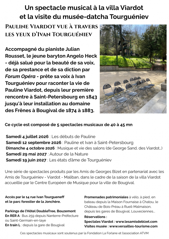 Villa Viardot - Pauline Viardot et Ivan Tourgueniev, une rencontre en musique_Bougival - © Association des Amis de Georges Bizet Villa Viardot - Pauline Viardot et Ivan Tourgueniev, une rencontre en musique_Bougival