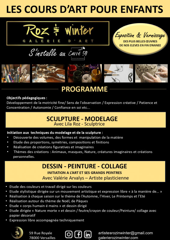 Cours d'art pour enfant - Galerie Roz in Winter_Versailles