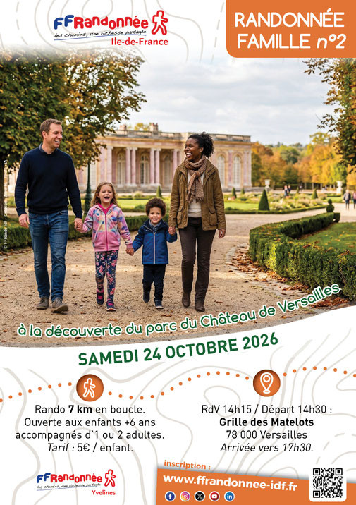 Family hike at the Grille des Matelots_Versailles - © @ FFRandonnée Family hike at the Grille des Matelots_Versailles