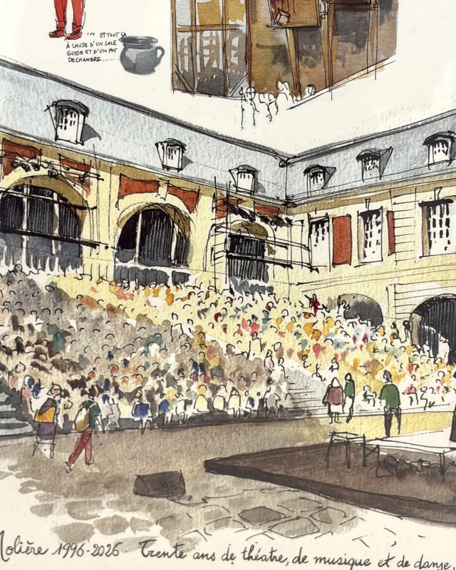 Affiche spéciale 30 ans du Mois Molière, Versailles, Théatre, souvenir