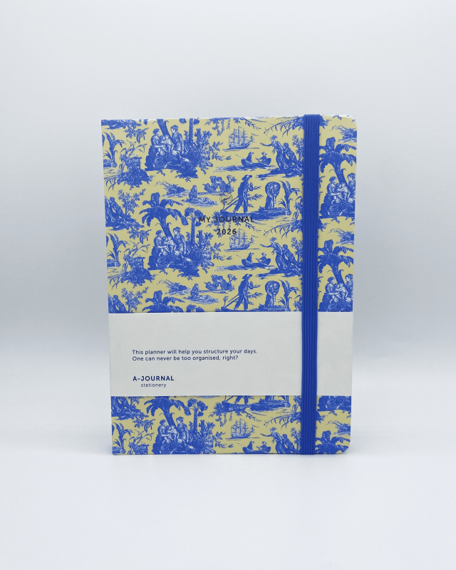 Agenda 2026 Bleu - A-JOURNAL x Musée de la Toile de Jouy - © Destination Versailles Grand Parc Agenda 2026 Bleu - A-JOURNAL x Musée de la Toile de Jouy Boutique Souvenir Versailles Grand Parc