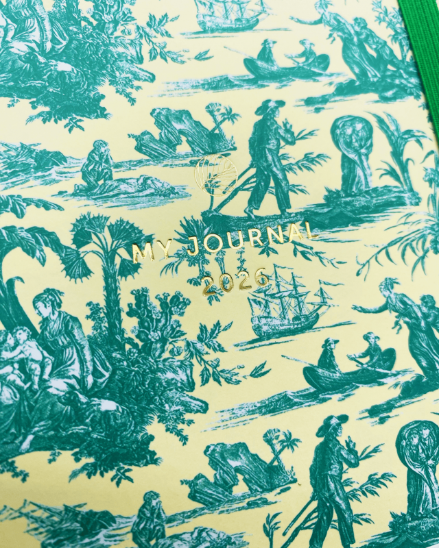 Agenda 2026 Vert - A-JOURNAL x Musée de la Toile de Jouy Boutique Souvenir Versailles Grand Parc