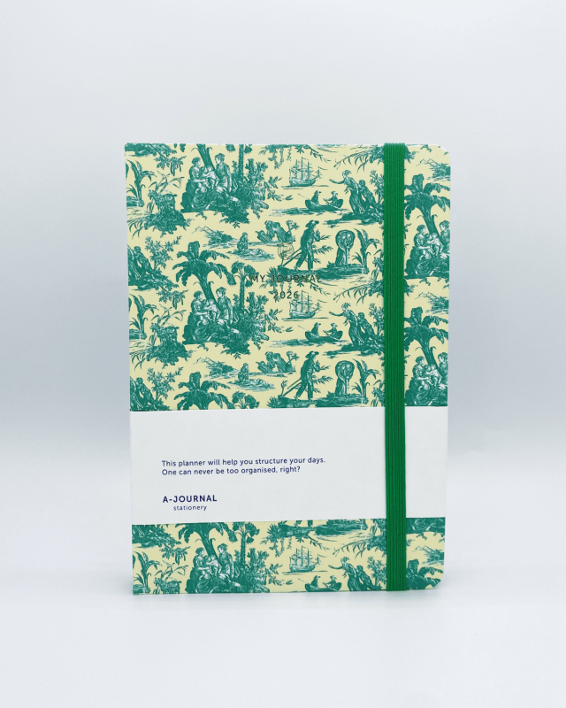 Agenda 2026 Vert - A-JOURNAL x Musée de la Toile de Jouy Boutique Souvenir Versailles Grand Parc