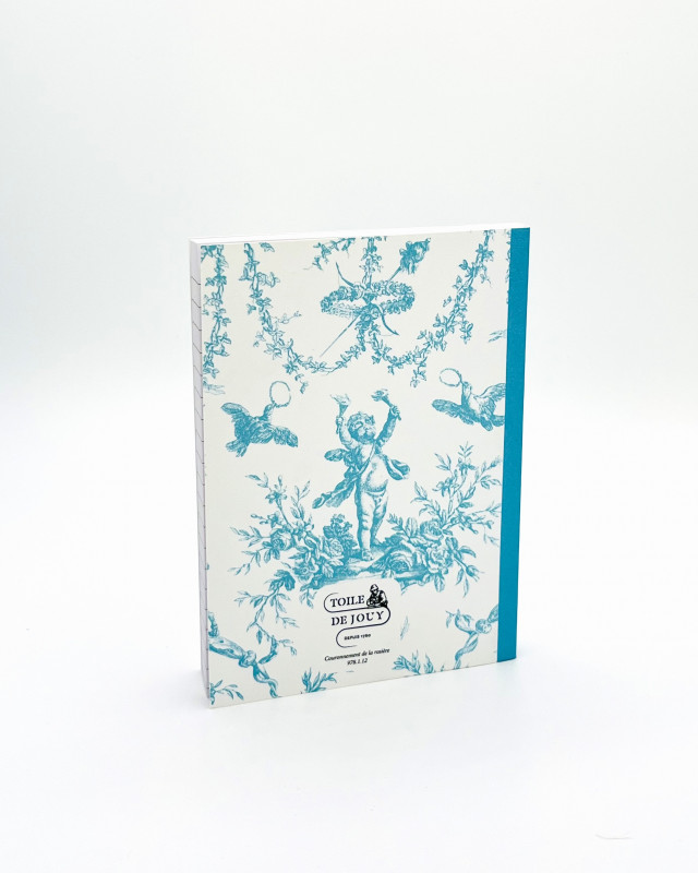 Carnet Toile de Jouy - A6 Turquoise souvenir boutique