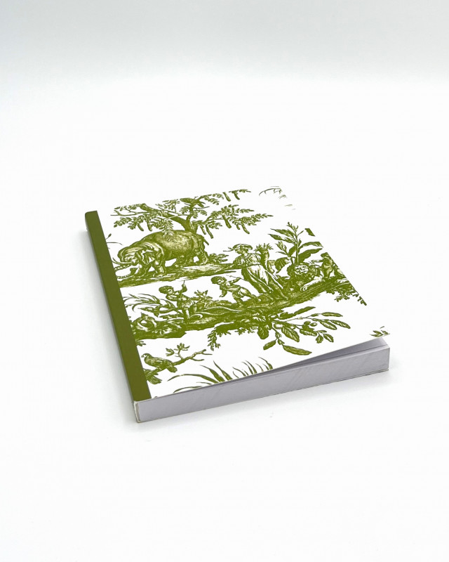 Carnet Toile de Jouy - A6 Vert souvenir boutique