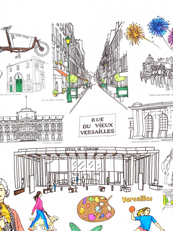 Giant colouring poster of Versailles shop souvenir