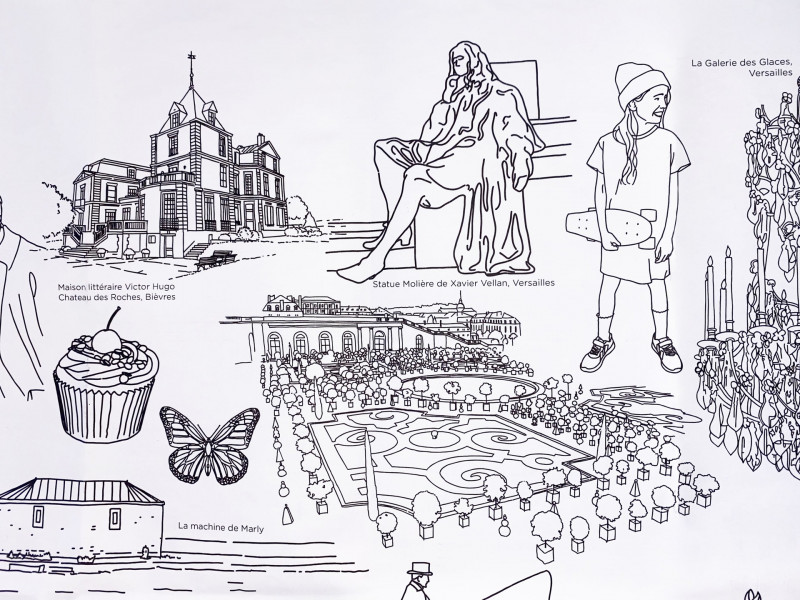 Coloriage XXL de Versailles souvenir boutique