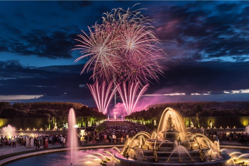 Fountains Night Show - fireworks - gardens - Palace of Versailles