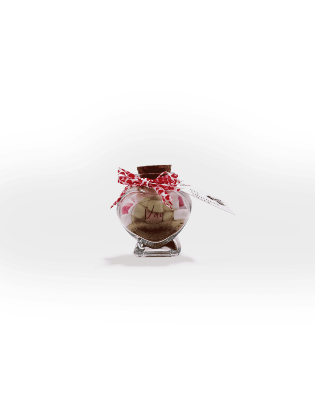 Kit pour chocolat chaud - coeur 1 personne, Cadeau, saint valentin