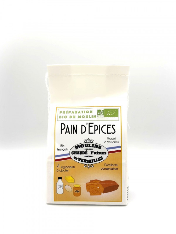 Organic Gingerbread Mix 375g - Moulins de Versailles, cooking, gift, Versailles