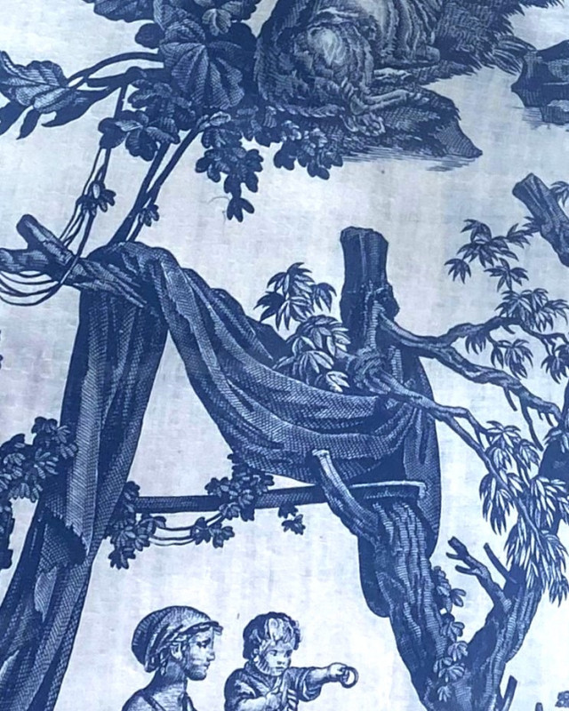 Blue Reusable grocery bag - Musée de la toile de JouyShopping useful