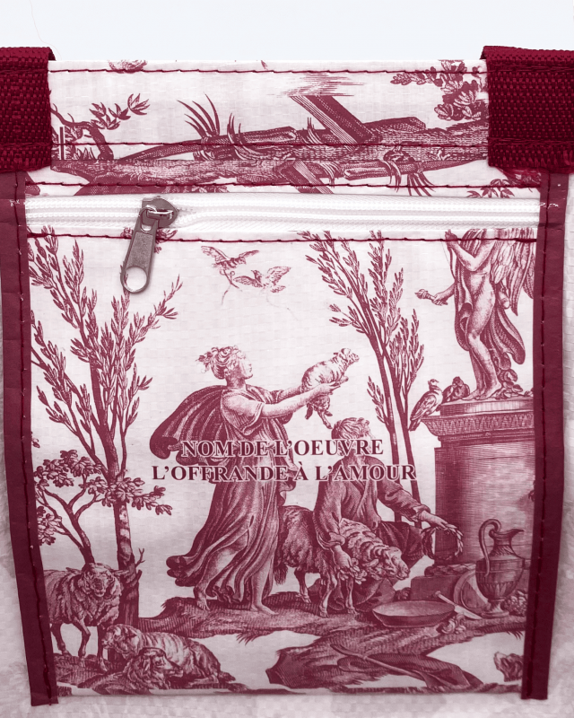 Sac réutilisable Rouge - Musée de la Toile de Jouy souvenir course pratique
