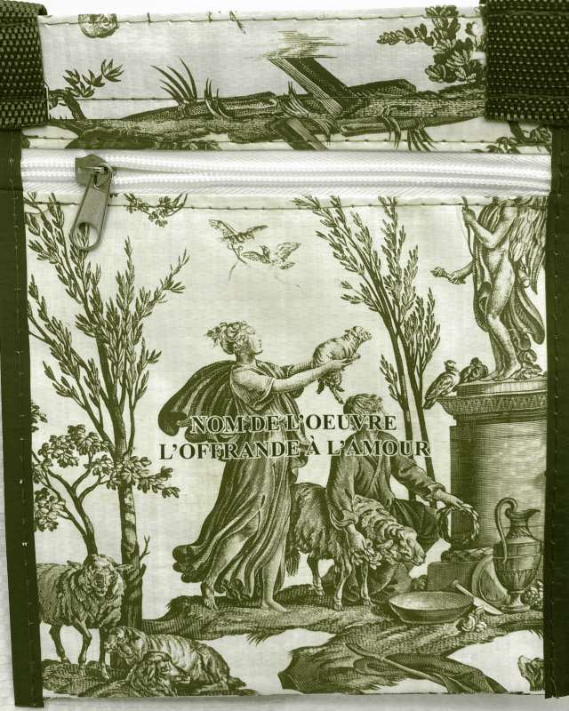 Sac réutilisable Vert - Musée de la Toile de Jouy souvenir course pratique 