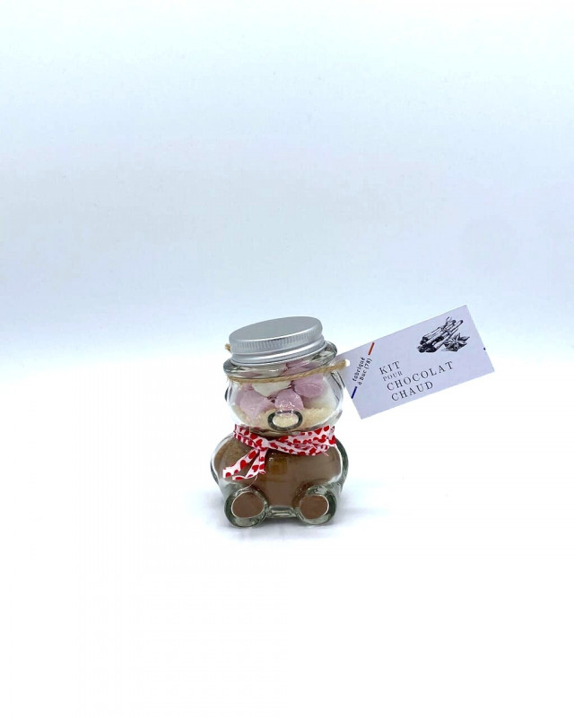 Vaï cuisine - Kit de préparation chocolat chaud 2 personnes, cadeau, saint valentin 